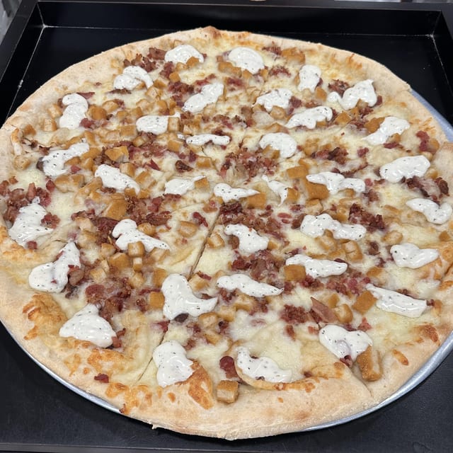 Chicken Bacon Ranch Pizza.