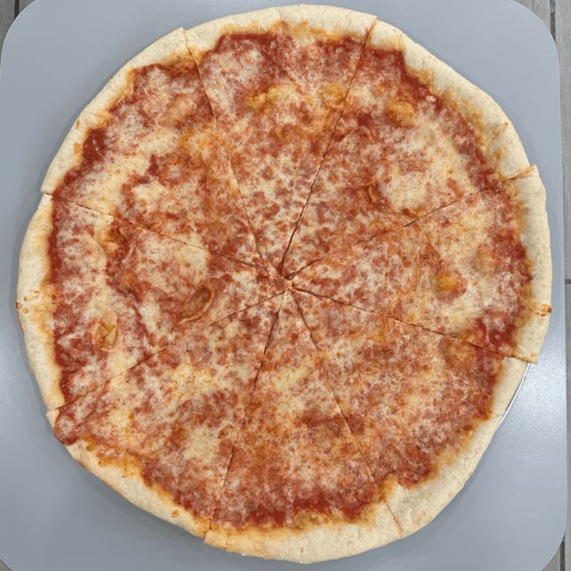 Plain Cheese Pizza Slice.