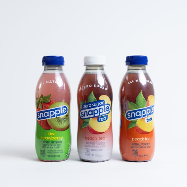 Snapple Tea and Juice.